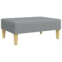 Sofá cama de 2 plazas con almohadas y taburete tela gris claro de , Sofás - Ref: Foro24-3216258, Precio: 317,19 €, Descuento: %