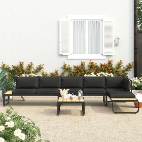 4-piece corner sofa set with aluminum and WPC cushions by vidaXL, Outdoor sofas - Ref: Foro24-48653, Price: 606,99 €, Discoun...