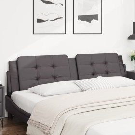 Gray synthetic leather padded bed headboard 200 cm by , Headboards and footboards - Ref: Foro24-374886, Price: 48,35 €, Disco...