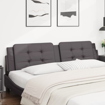 Gray synthetic leather padded bed headboard 200 cm by , Headboards and footboards - Ref: Foro24-374886, Price: 48,99 €, Disco...