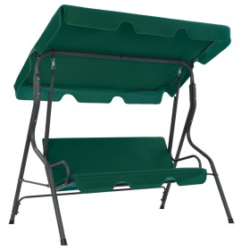 Garden swing bench green fabric 170x110x153 cm by vidaXL, Garden rockers - Ref: Foro24-48556, Price: 152,08 €, Discount: %