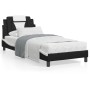 Cama con colchón cuero sintético negro y blanco 90x190 cm de , Camas y somieres - Ref: Foro24-3208766, Precio: 254,84 €, Desc...