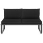 4-piece corner sofa set with aluminum and WPC cushions