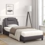 Bed with gray synthetic leather mattress 90x190 cm by , Beds and slatted bases - Ref: Foro24-3208764, Price: 270,99 €, Discou...