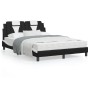 Cama con colchón cuero sintético negro y blanco 120x200 cm de , Camas y somieres - Ref: Foro24-3208787, Precio: 345,99 €, Des...