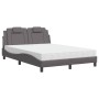 Bed with gray synthetic leather mattress 120x200 cm by , Beds and slatted bases - Ref: Foro24-3208785, Price: 370,51 €, Disco...