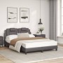 Bed with gray synthetic leather mattress 120x200 cm by , Beds and slatted bases - Ref: Foro24-3208785, Price: 370,51 €, Disco...