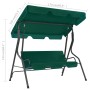 Garden swing bench green fabric 170x110x153 cm by vidaXL, Garden rockers - Ref: Foro24-48556, Price: 152,08 €, Discount: %