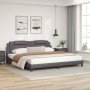 Bed with gray synthetic leather mattress 200x200 cm by , Beds and slatted bases - Ref: Foro24-3208820, Price: 476,51 €, Disco...