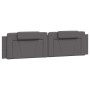 Cama con colchón cuero sintético gris 200x200 cm de , Camas y somieres - Ref: Foro24-3208820, Precio: 474,99 €, Descuento: %