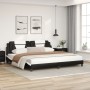 Cama con colchón cuero sintético negro y blanco 200x200 cm de , Camas y somieres - Ref: Foro24-3208822, Precio: 454,57 €, Des...