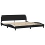 Cama con colchón cuero sintético negro y blanco 200x200 cm de , Camas y somieres - Ref: Foro24-3208822, Precio: 454,57 €, Des...