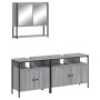 Sonoma gray plywood 3-piece bathroom furniture set by , Bathroom furniture - Ref: Foro24-3214668, Price: 168,21 €, Discount: %