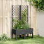 Jardinera con enrejado PP negro 80x40x142 cm de , Maceteros y jardineras - Ref: Foro24-367923, Precio: 68,79 €, Descuento: %