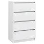 Aparador de madera contrachapada blanco brillante 60x35x98,5 cm de vidaXL, Aparadores - Ref: Foro24-800537, Precio: 147,50 €,...