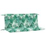 Garden bench cushions 2 pcs fabric leaf print 120x50x7 cm by , Cushions for chairs and sofas - Ref: Foro24-379056, Price: 49,...