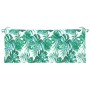 Garden bench cushions 2 pcs fabric leaf print 120x50x7 cm by , Cushions for chairs and sofas - Ref: Foro24-379056, Price: 49,...