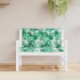 Garden bench cushions 2 pcs fabric leaf print 100x50x7 cm by , Cushions for chairs and sofas - Ref: Foro24-379035, Price: 48,...