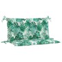 Garden bench cushions 2 pcs fabric leaf print 100x50x7 cm by , Cushions for chairs and sofas - Ref: Foro24-379035, Price: 48,...