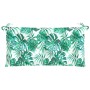 Garden bench cushions 2 pcs fabric leaf print 100x50x7 cm by , Cushions for chairs and sofas - Ref: Foro24-379035, Price: 48,...