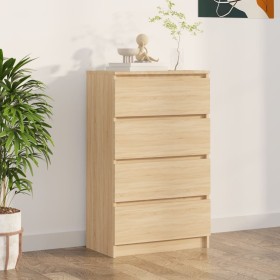 Aparador madera contrachapada color roble Sonoma 60x35x98,5 cm de vidaXL, Aparadores - Ref: Foro24-800534, Precio: 97,25 €, D...