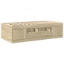 Tumbona con cajones madera ingeniería roble Sonoma 75x190 cm de , Camas y somieres - Ref: Foro24-3280260, Precio: 156,39 €, D...