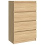 Aparador madera contrachapada color roble Sonoma 60x35x98,5 cm de vidaXL, Aparadores - Ref: Foro24-800534, Precio: 96,15 €, D...