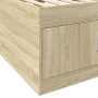 Lounger with Sonoma oak engineered wood drawers 75x190 cm by , Beds and slatted bases - Ref: Foro24-3280260, Price: 156,39 €,...