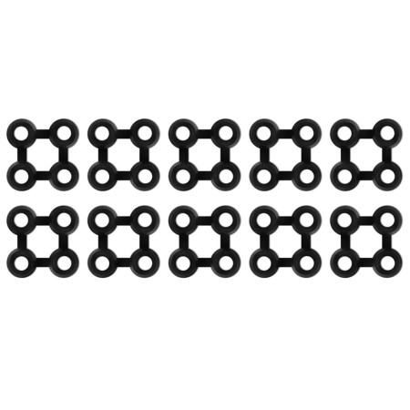 Carpet connectors 10 units black rubber by , Doormats - Ref: Foro24-246612, Price: 13,79 €, Discount: %