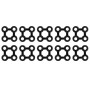 Carpet connectors 10 units black rubber by , Doormats - Ref: Foro24-246612, Price: 13,79 €, Discount: %