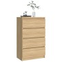 Aparador madera contrachapada color roble Sonoma 60x35x98,5 cm de vidaXL, Aparadores - Ref: Foro24-800534, Precio: 96,15 €, D...