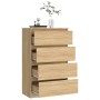 Aparador madera contrachapada color roble Sonoma 60x35x98,5 cm de vidaXL, Aparadores - Ref: Foro24-800534, Precio: 96,15 €, D...