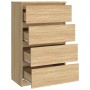 Aparador madera contrachapada color roble Sonoma 60x35x98,5 cm de vidaXL, Aparadores - Ref: Foro24-800534, Precio: 96,15 €, D...