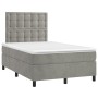 Cama box spring con colchón terciopelo gris claro 120x190 cm de , Camas y somieres - Ref: Foro24-3270019, Precio: 420,54 €, D...