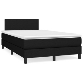 Box spring bed with mattress and LED lights black fabric 120x190 cm by , Beds and slatted bases - Ref: Foro24-3270027, Price:...