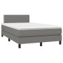 Cama box spring con colchón y LED tela marrón oscuro 120x190 cm de , Camas y somieres - Ref: Foro24-3270033, Precio: 377,05 €...