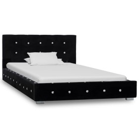 Black velvet bed frame 90x200 cm by vidaXL, Beds and slatted bases - Ref: Foro24-280382, Price: 185,80 €, Discount: %