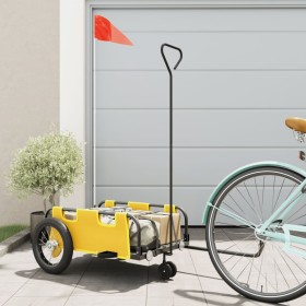 Iron bicycle trailer and yellow Oxford cloth by , Bicycle trailers - Ref: Foro24-94183, Price: 74,99 €, Discount: %