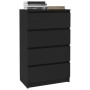 Aparador de madera contrachapada negro 60x35x98,5 cm de vidaXL, Aparadores - Ref: Foro24-800532, Precio: 95,99 €, Descuento: %