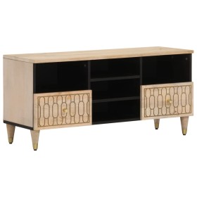 Solid mango wood TV cabinet 100x33x46 cm by , TV Furniture - Ref: Foro24-358266, Price: 122,99 €, Discount: %