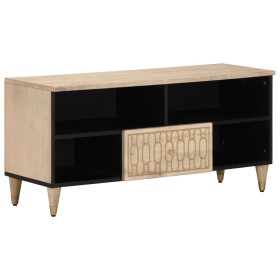 Solid mango wood TV cabinet 100x33x46 cm by , TV Furniture - Ref: Foro24-358264, Price: 104,99 €, Discount: %