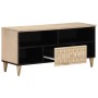 Solid mango wood TV cabinet 100x33x46 cm by , TV Furniture - Ref: Foro24-358264, Price: 104,79 €, Discount: %