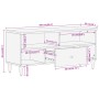 Solid mango wood TV cabinet 100x33x46 cm by , TV Furniture - Ref: Foro24-358264, Price: 104,79 €, Discount: %