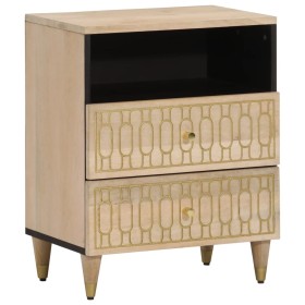 Mesita de noche madera maciza de mango 50x33x60 cm de , Mesitas de noche - Ref: Foro24-358258, Precio: 95,74 €, Descuento: %