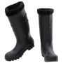 Botas de agua con calcetines extraíbles negro número 43 PVC de , Vadeadores para caza y para pesca - Ref: Foro24-137601, Prec...