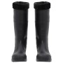 Botas de agua con calcetines extraíbles negro número 43 PVC de , Vadeadores para caza y para pesca - Ref: Foro24-137601, Prec...