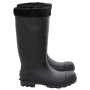 Botas de agua con calcetines extraíbles negro número 43 PVC de , Vadeadores para caza y para pesca - Ref: Foro24-137601, Prec...