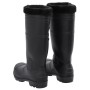 Botas de agua con calcetines extraíbles negro número 43 PVC de , Vadeadores para caza y para pesca - Ref: Foro24-137601, Prec...