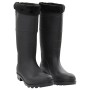 Gummistiefel mit herausnehmbaren Socken, Nummer 45 aus schwarzem PVC von , Wathosen zum Jagen und Angeln - Ref: Foro24-137603...