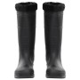 Gummistiefel mit herausnehmbaren Socken, Nummer 45 aus schwarzem PVC von , Wathosen zum Jagen und Angeln - Ref: Foro24-137603...